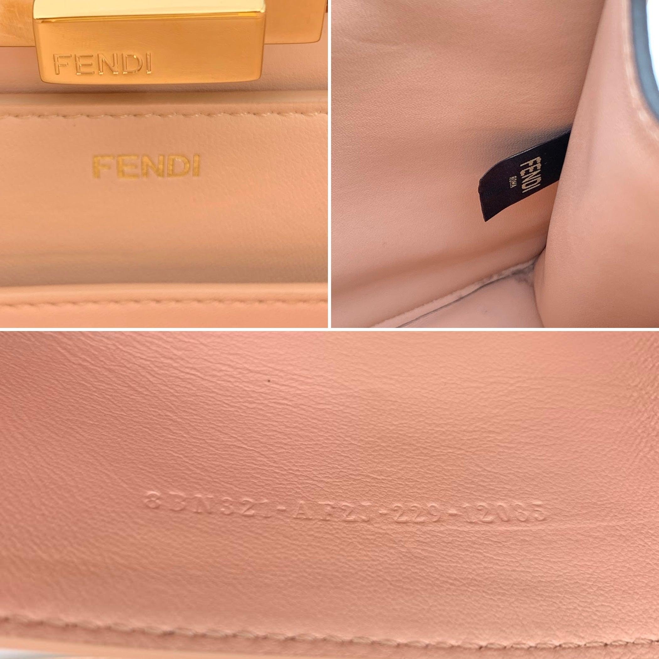 Fendi Rosa Leder Peekaboo ISeeU Medium Top Handle Satchel Tasche im Zustand „Hervorragend“ im Angebot in Rome, Rome