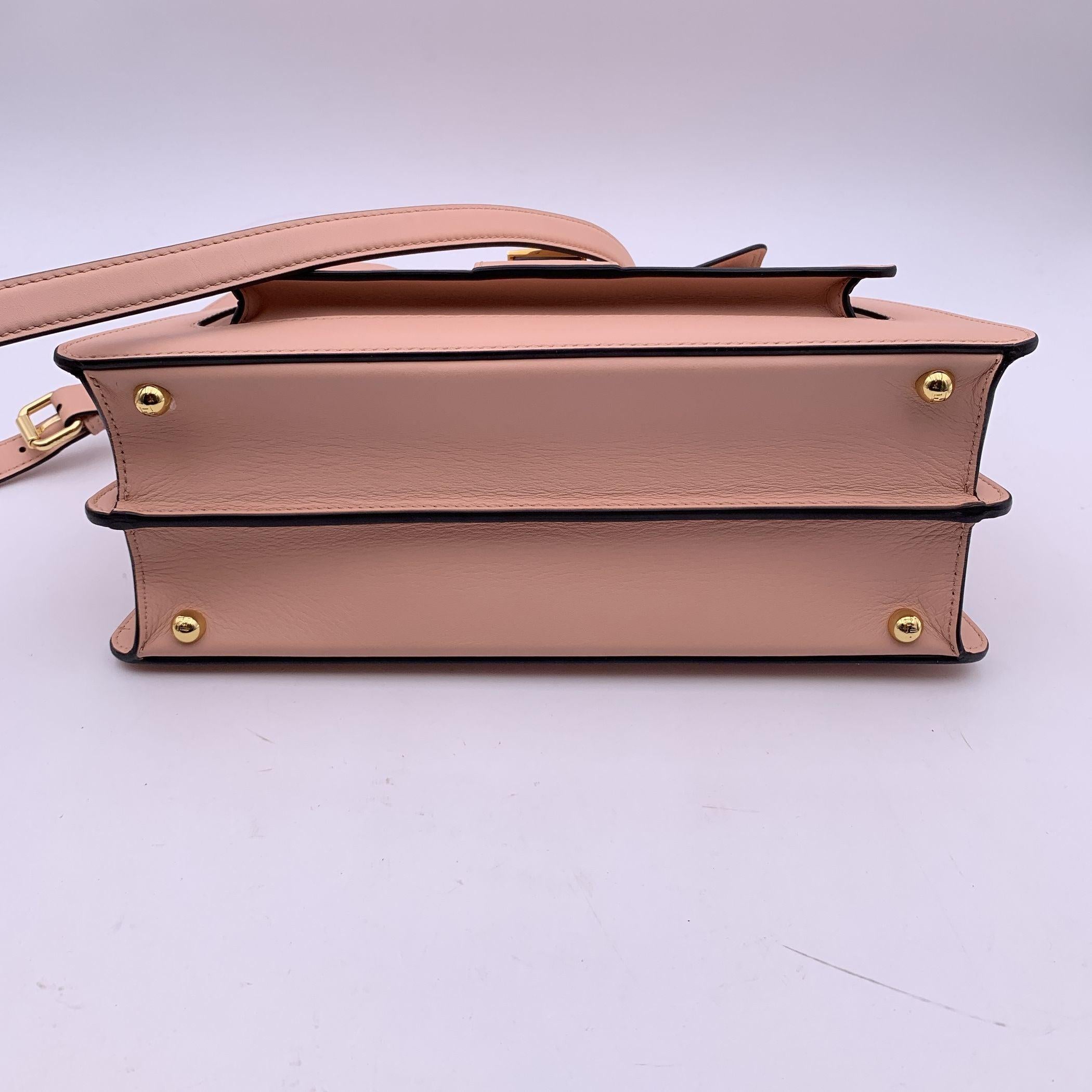 Fendi Pink Leather Peekaboo ISeeU Medium Top Handle Satchel For Sale 1