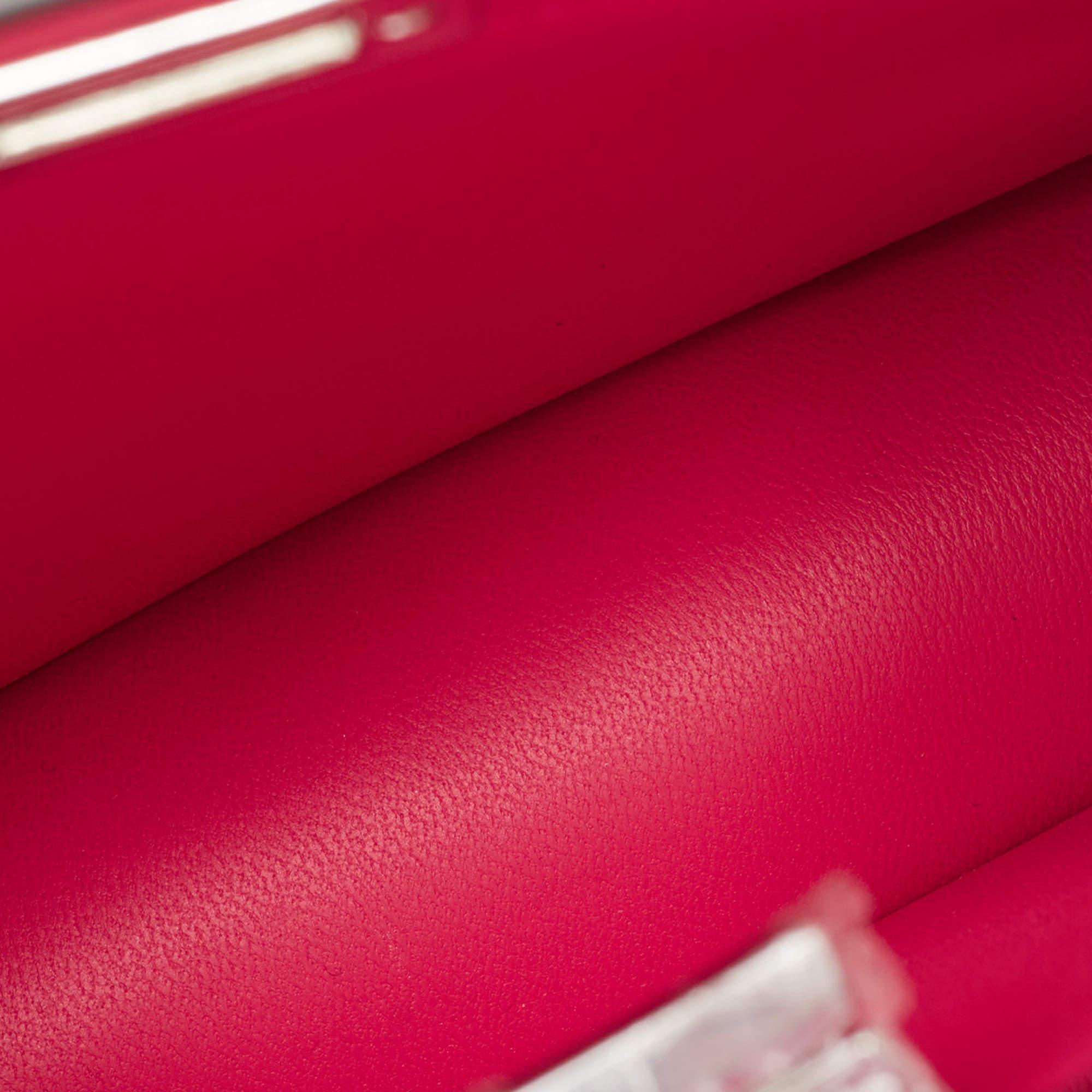 Fendi Pink Leather Petite Peekaboo ISeeU Top Handle Bag 7