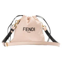 Fendi Vintage Pink Leather Bucket Bag with Shoulder Strap, Unisex