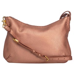 Fendi Pink Leather Seleria Shoulder Bag Italy w/ Dust Bag