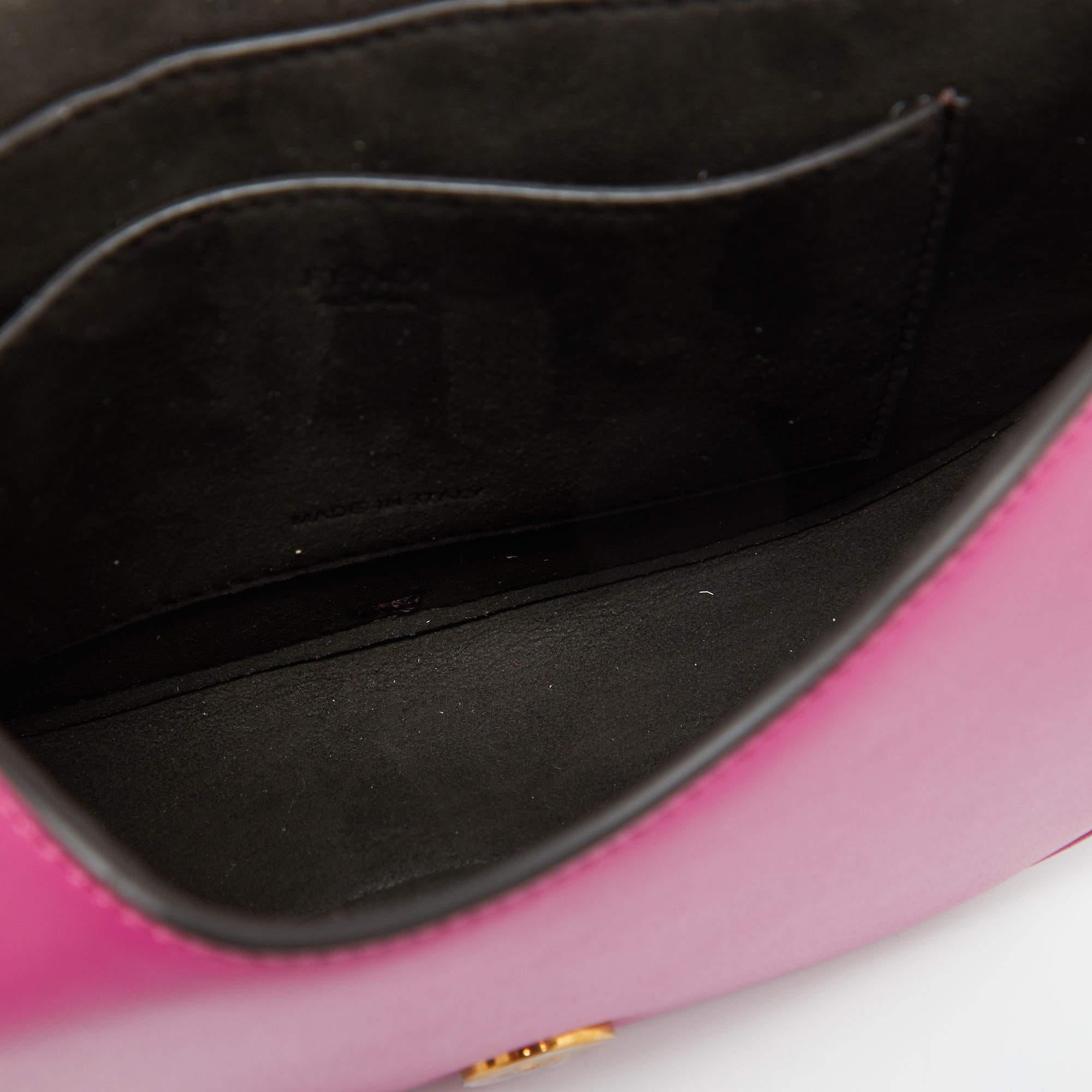 Fendi Pink Leather Small C'Mon Flap Shoulder Bag 3