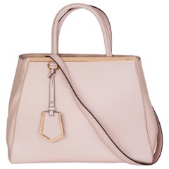 FENDI cuir rose TWO TONE 2JOURS MEDIUM TOTE Shoulder Bag