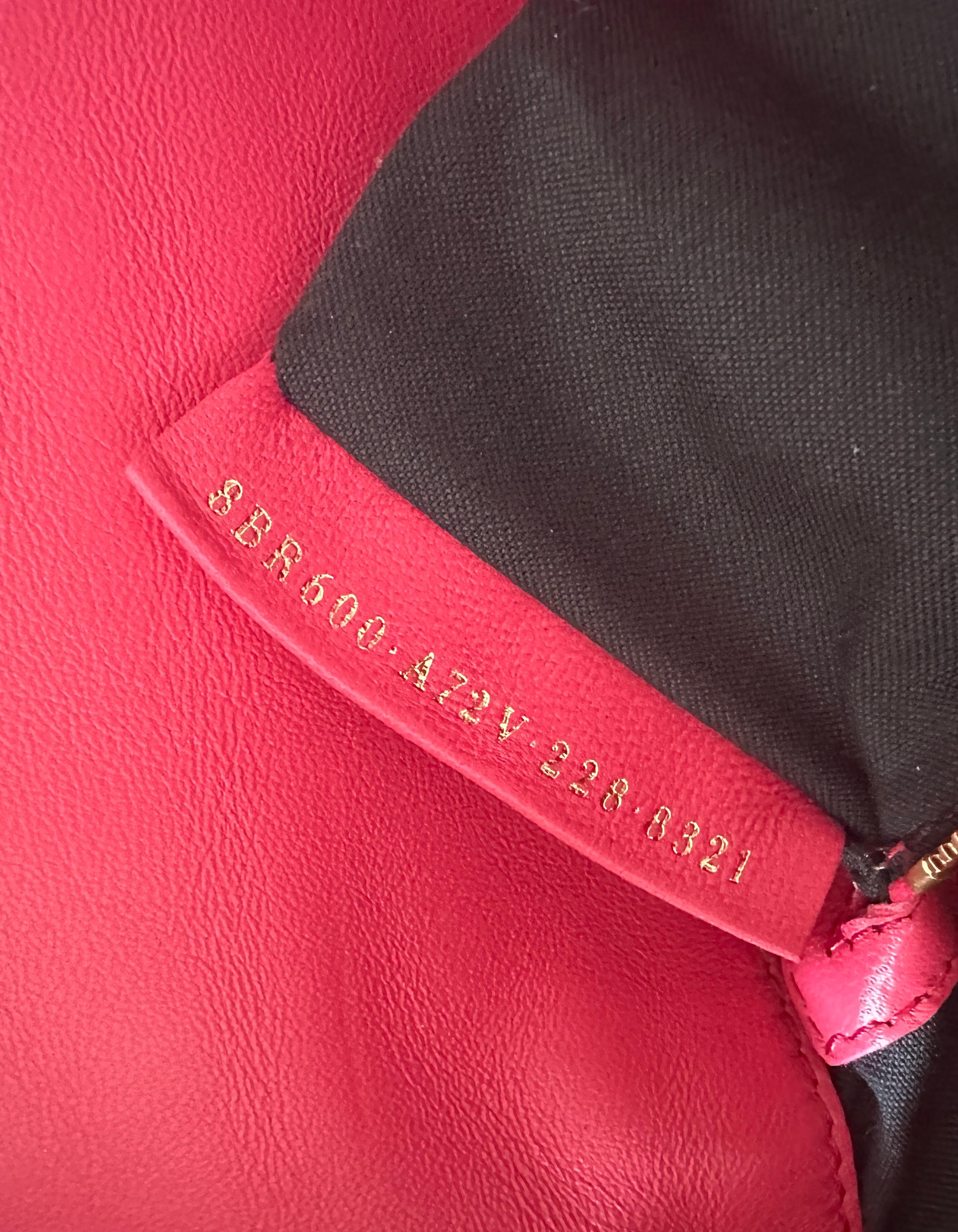 Fendi Pink Nappa Embossed Logo FF 1974 Large Baguette NM Bag w/ Two Straps 6