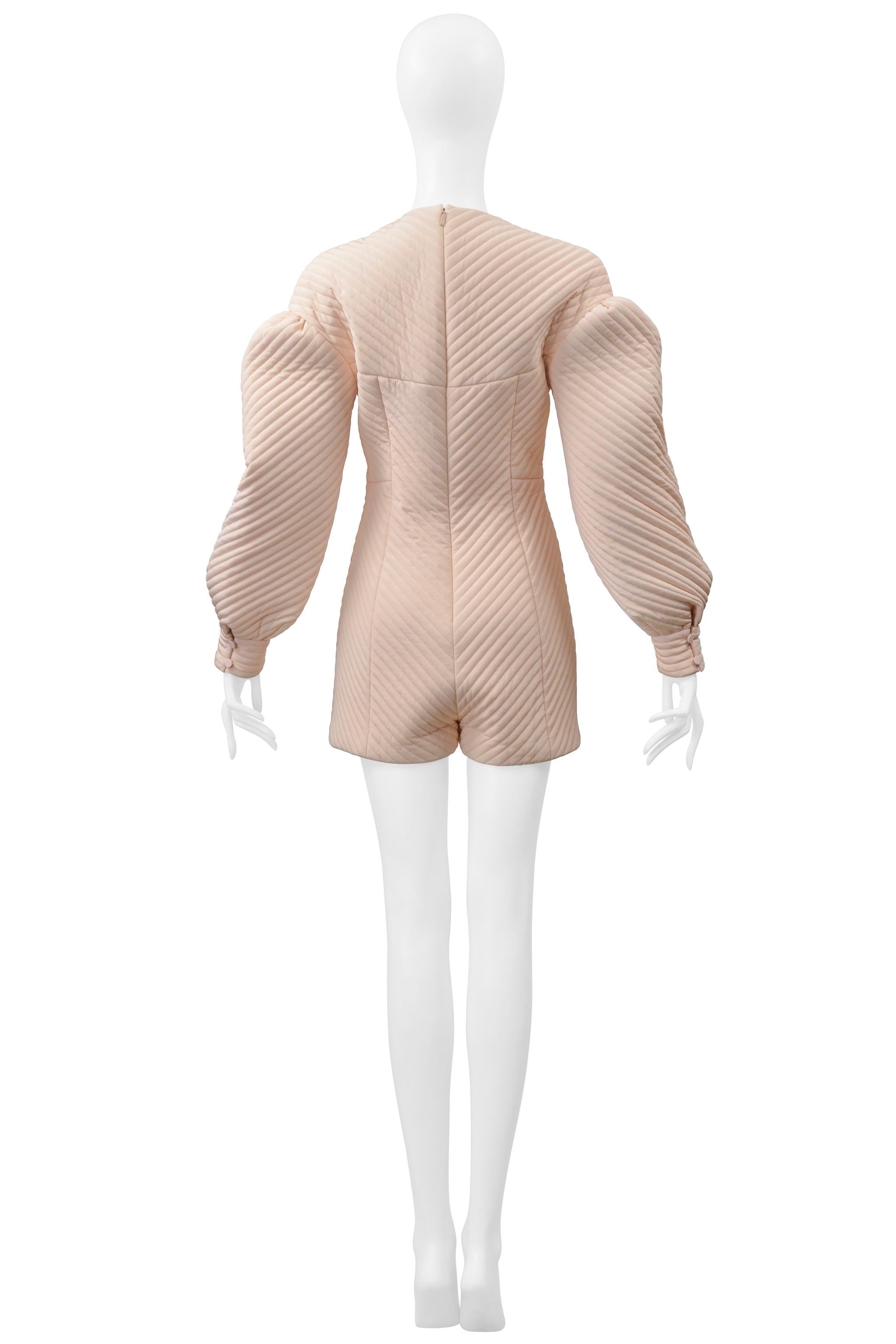 Fendi Pink Padded Architectural Mini Romper 2020 For Sale 5