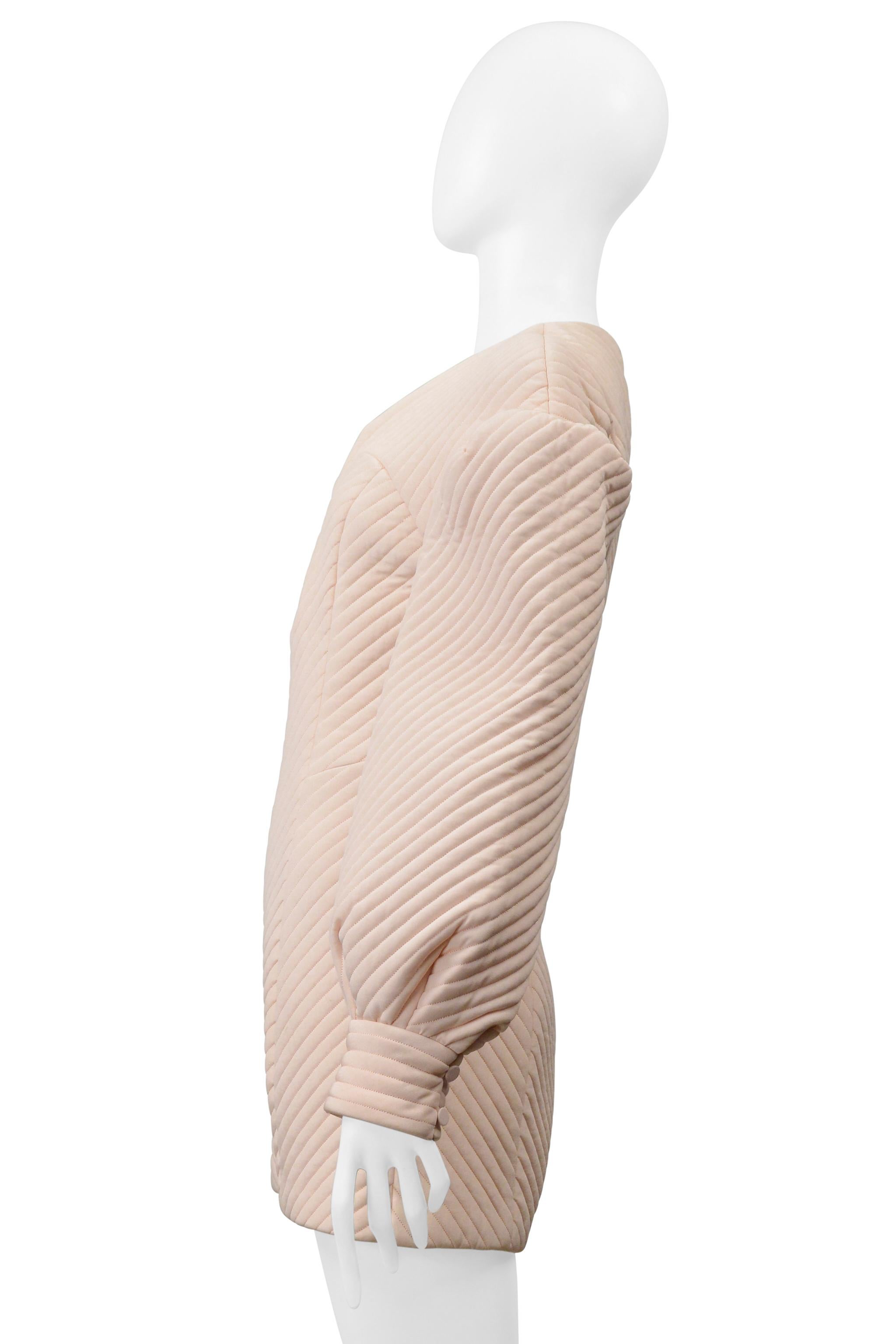 Fendi Pink Padded Architectural Mini Romper 2020 For Sale 6
