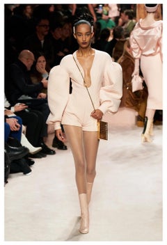 Fendi Pink Padded Architectural Mini Romper 2020