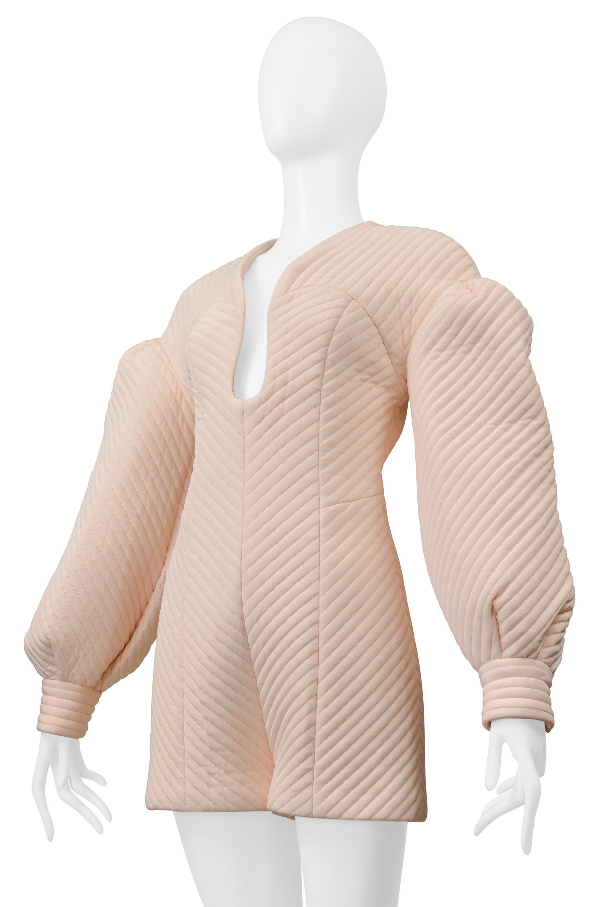 Fendi Pink Padded Architectural Mini Romper 2020 For Sale 2