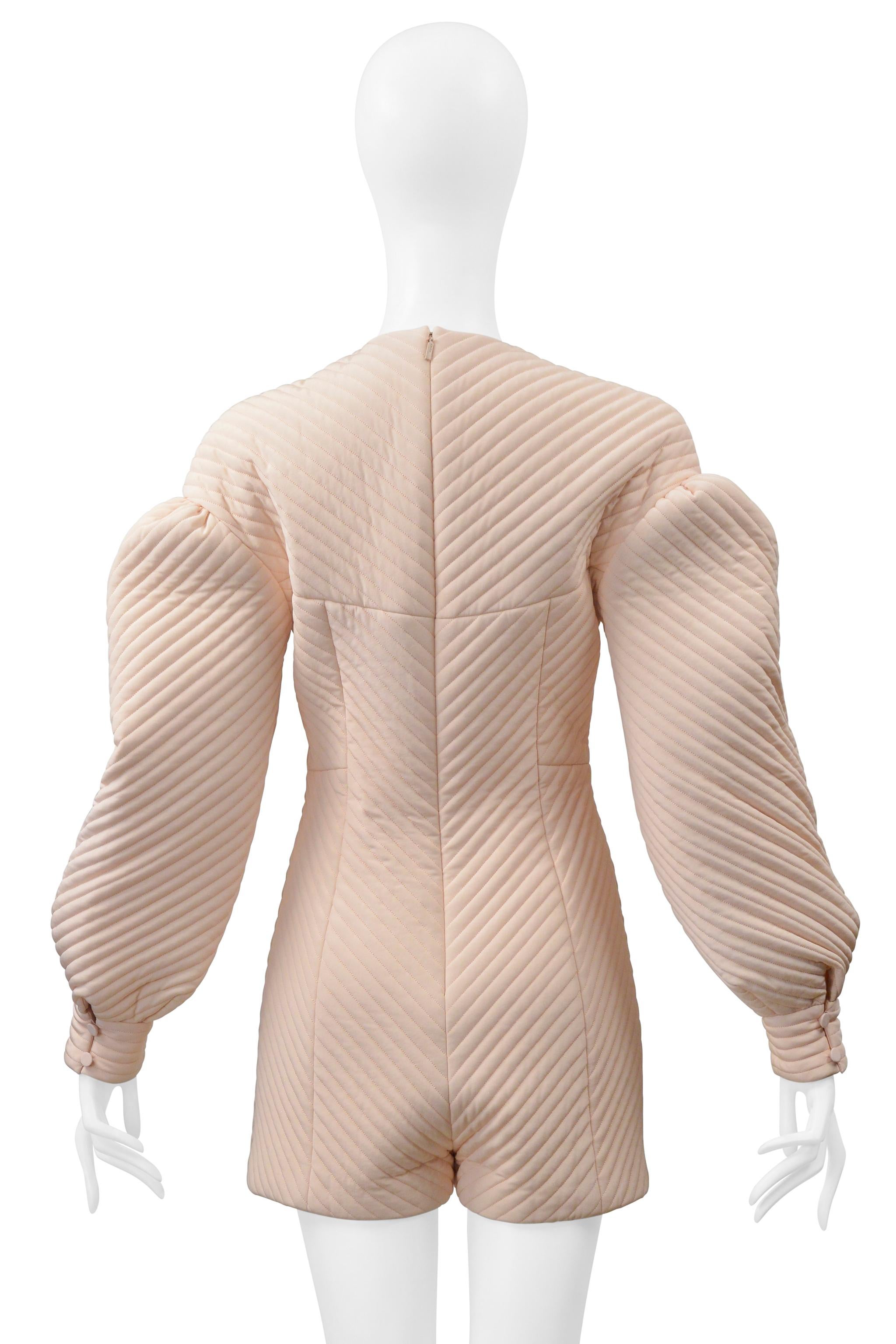 Fendi Pink Padded Architectural Mini Romper 2020 For Sale 4