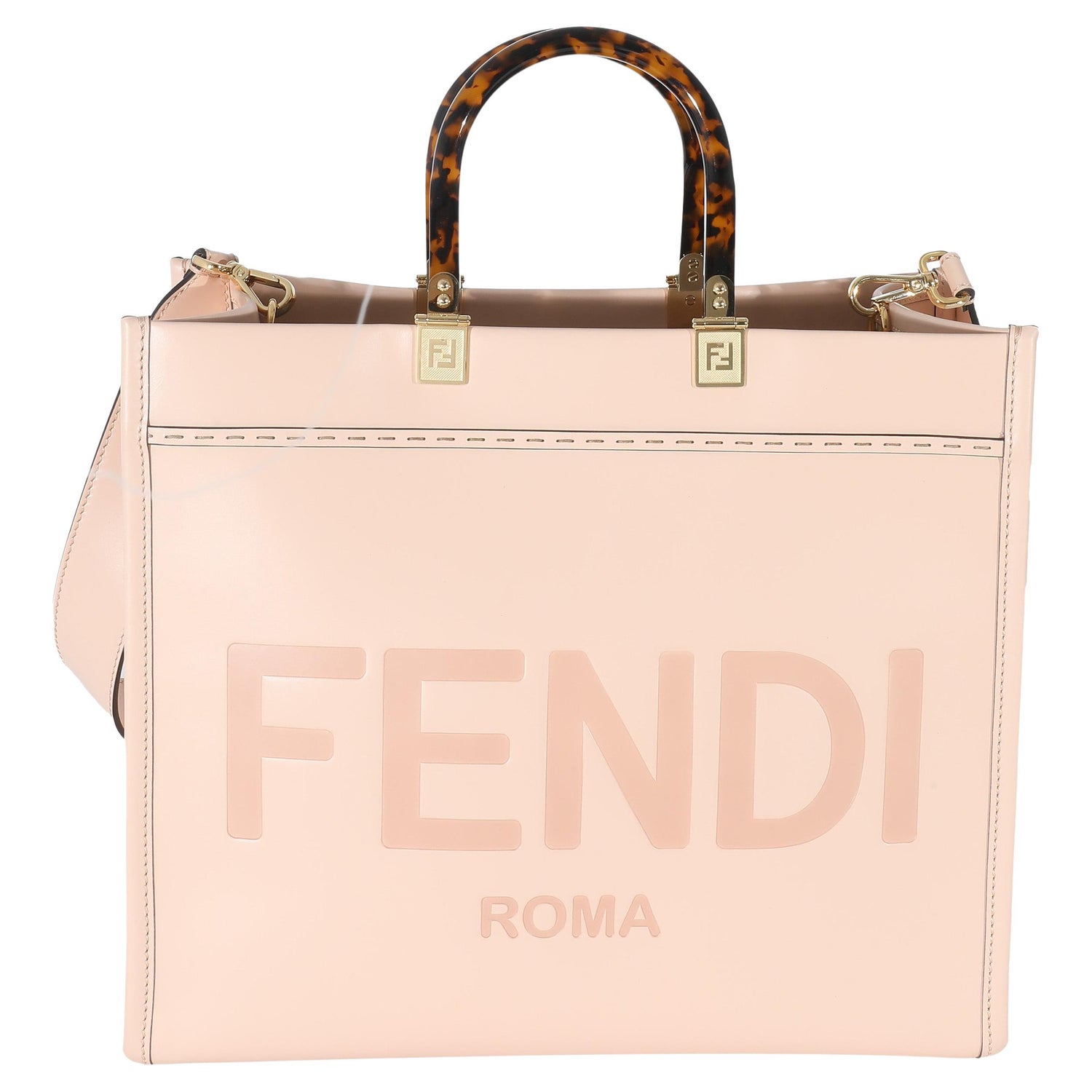 RARE Versace X Fendi Fendace Collaboration Sunshine Shopper Tote Bag F/S