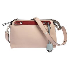 Fendi Pink/Red Leather Small By The Way Boston Bag