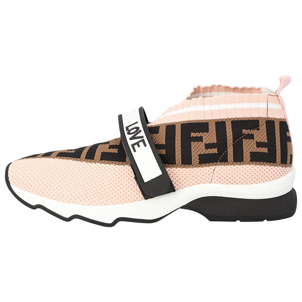 Fendi Pink Rockoko Knit Sneakers Size 40 at 1stDibs | pink fendi ...