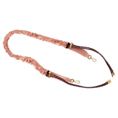 FENDI pink Satin & Cord STRAP YOU DRAWSTRING Bag Shoulder Strap