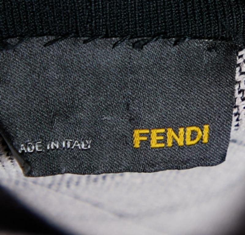 Fendi Mini jupe patineuse en maille à motifs carrés roses M. Pour femmes en vente