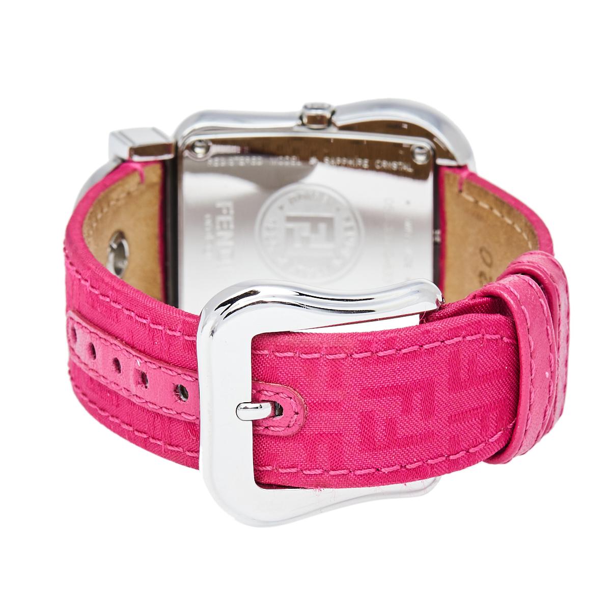 Fendi Pink Stainless Steel B.Fendi 3800G Women's Wristwatch 33 mm In Good Condition In Dubai, Al Qouz 2
