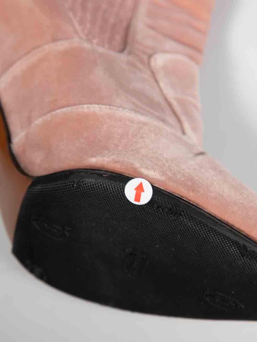 Fendi Pink Velvet Glitter Accent Sock Boots Size IT 39.5 For Sale 4