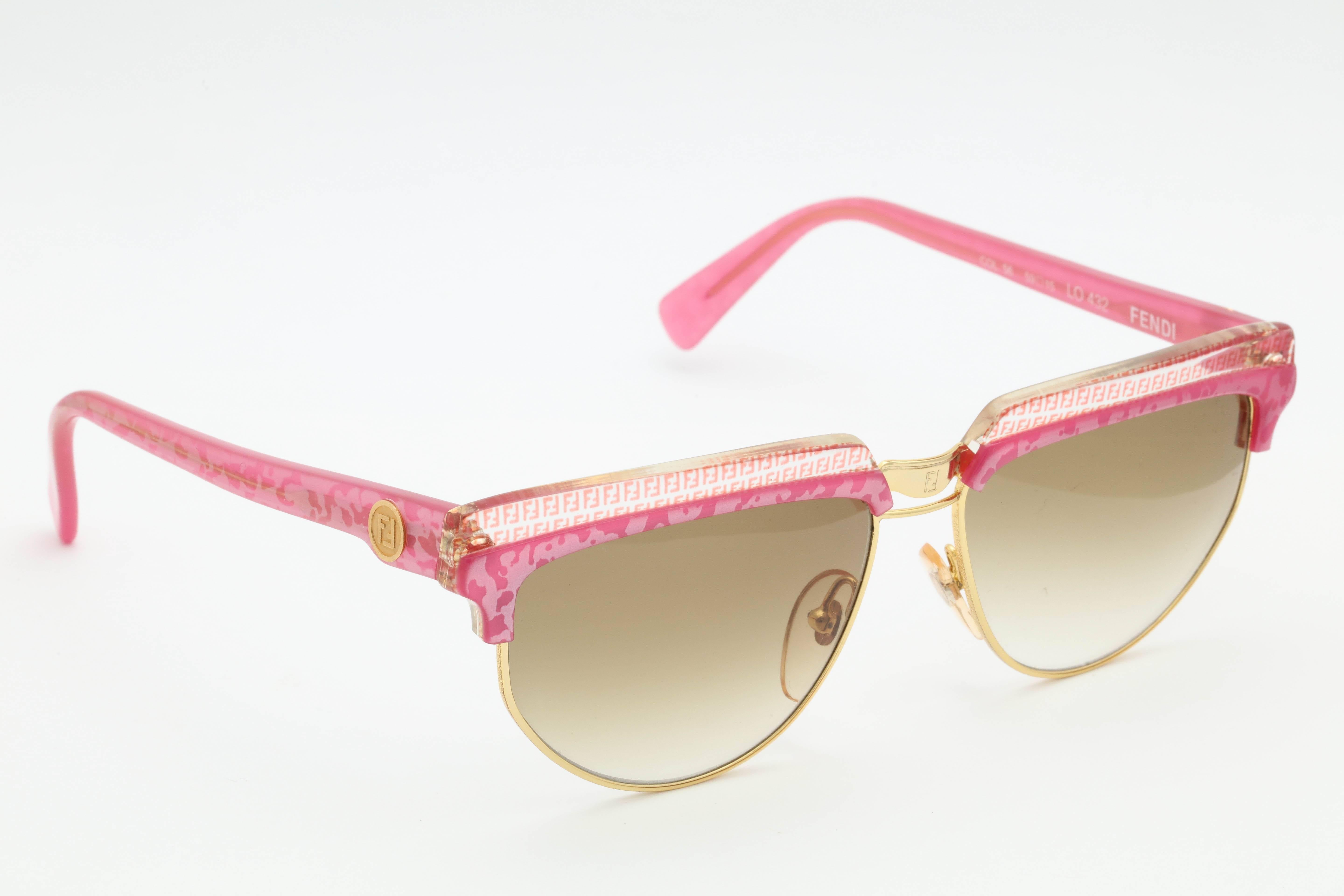 Fendi Pink Vintage Sunglasses For Sale 2