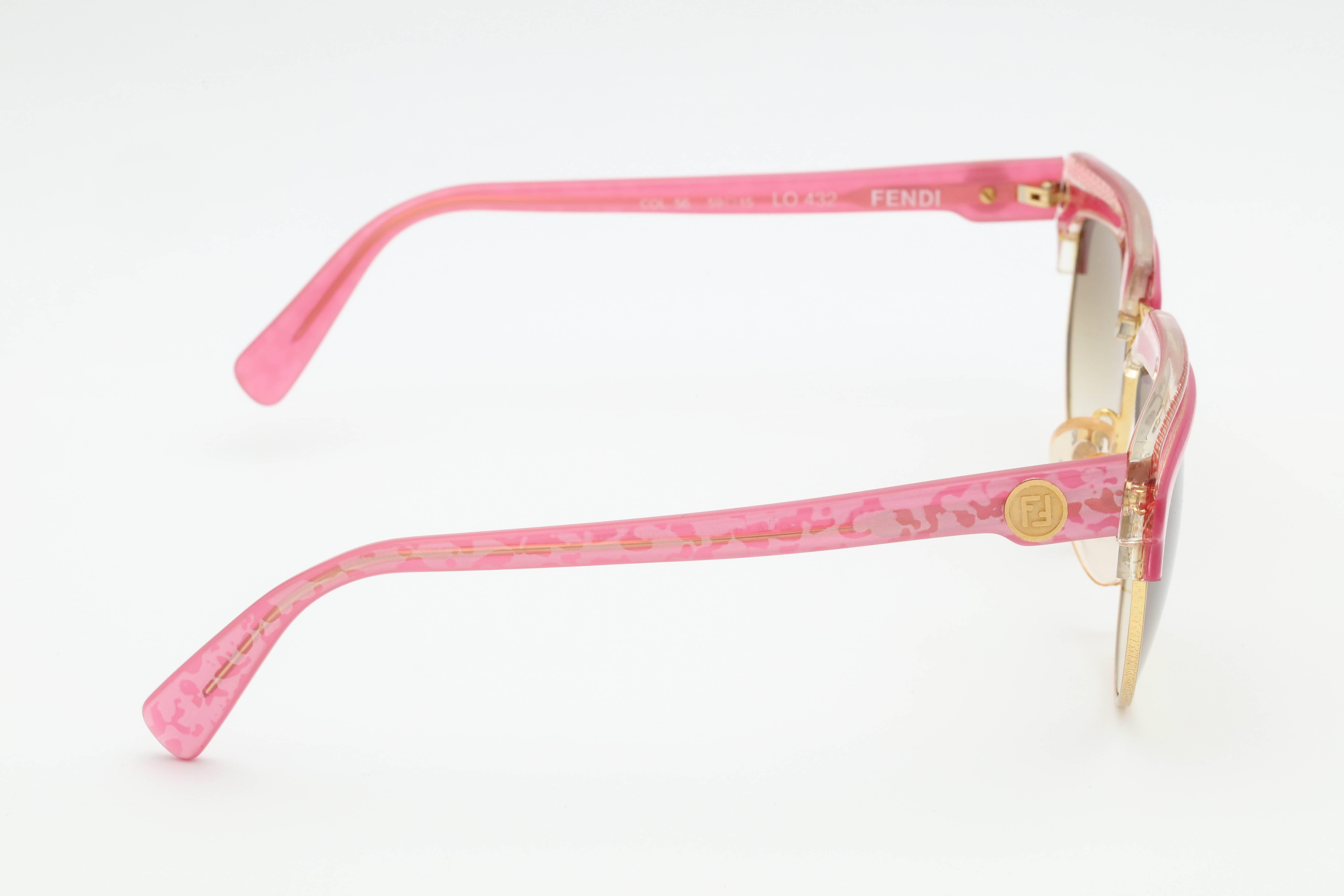 Fendi Pink Vintage Sunglasses For Sale 3