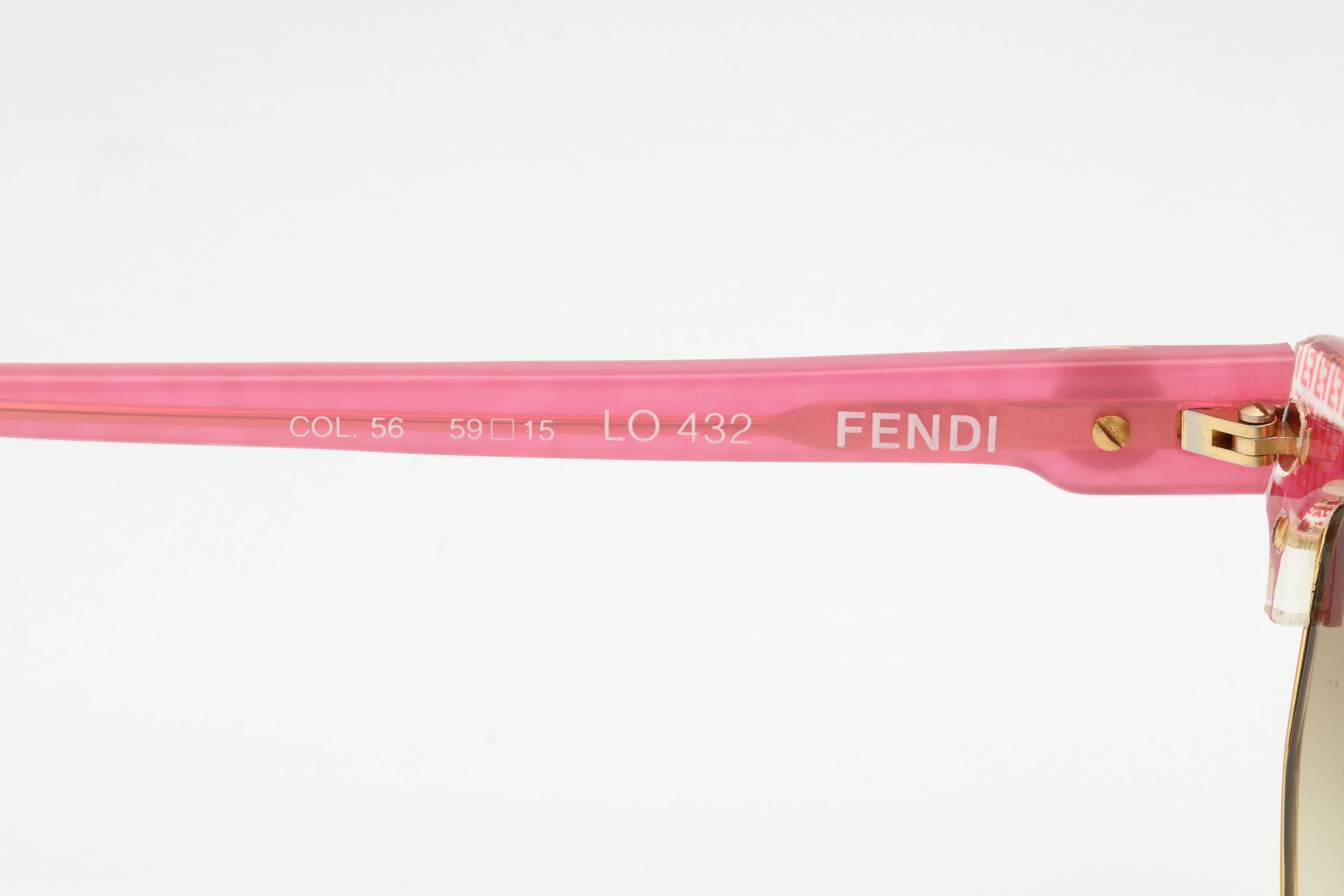 Fendi Pink Vintage Sunglasses For Sale 4
