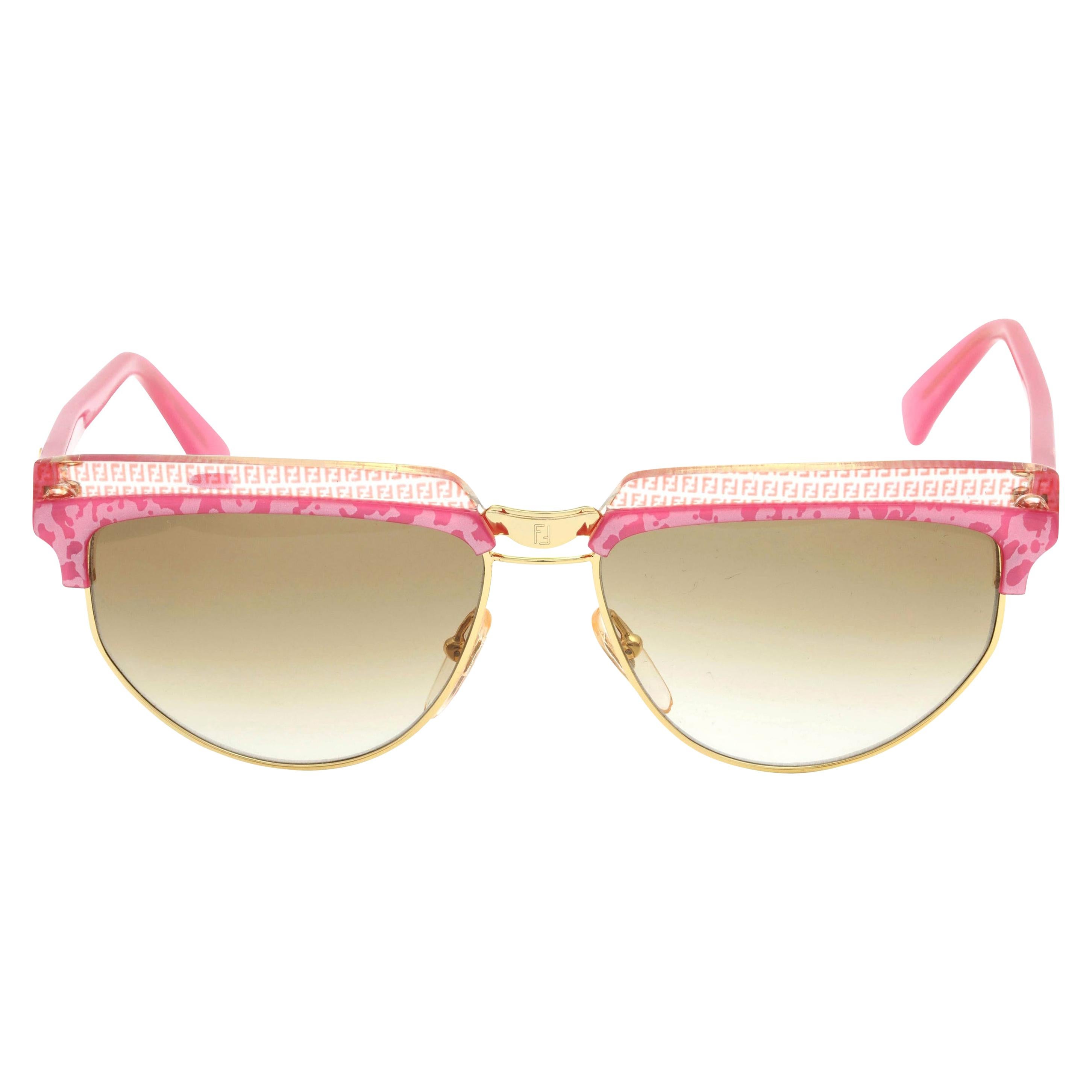 Fendi Pink Vintage Sunglasses For Sale