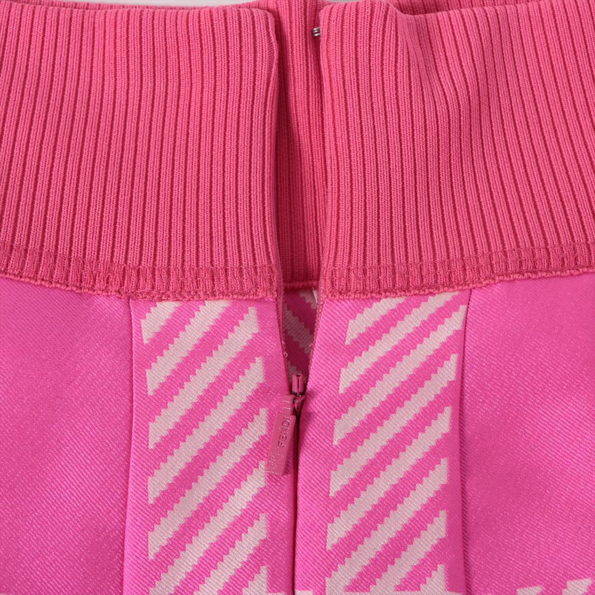 Fendi jupe midi à carreaux plissés rose vif Bon état à Humacao, PR