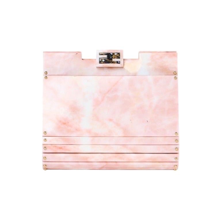 Fendi Pochette Small Marmorizzata Rosa For Sale