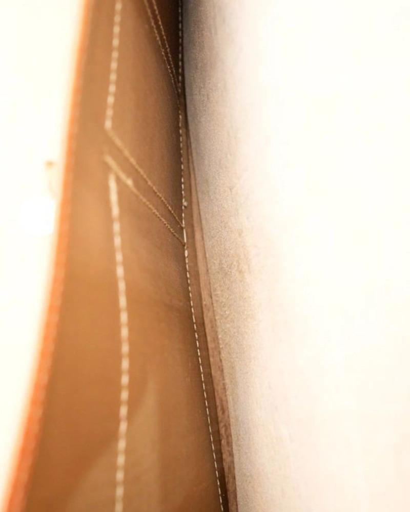 Fendi Rigid Brown Striped Document Holder For Sale 14