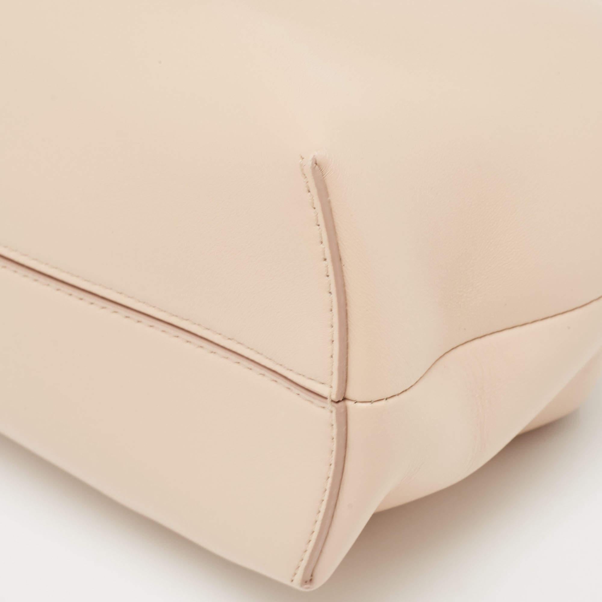 Women's Fendi Poudre Leather Medium First Shoulder Bag