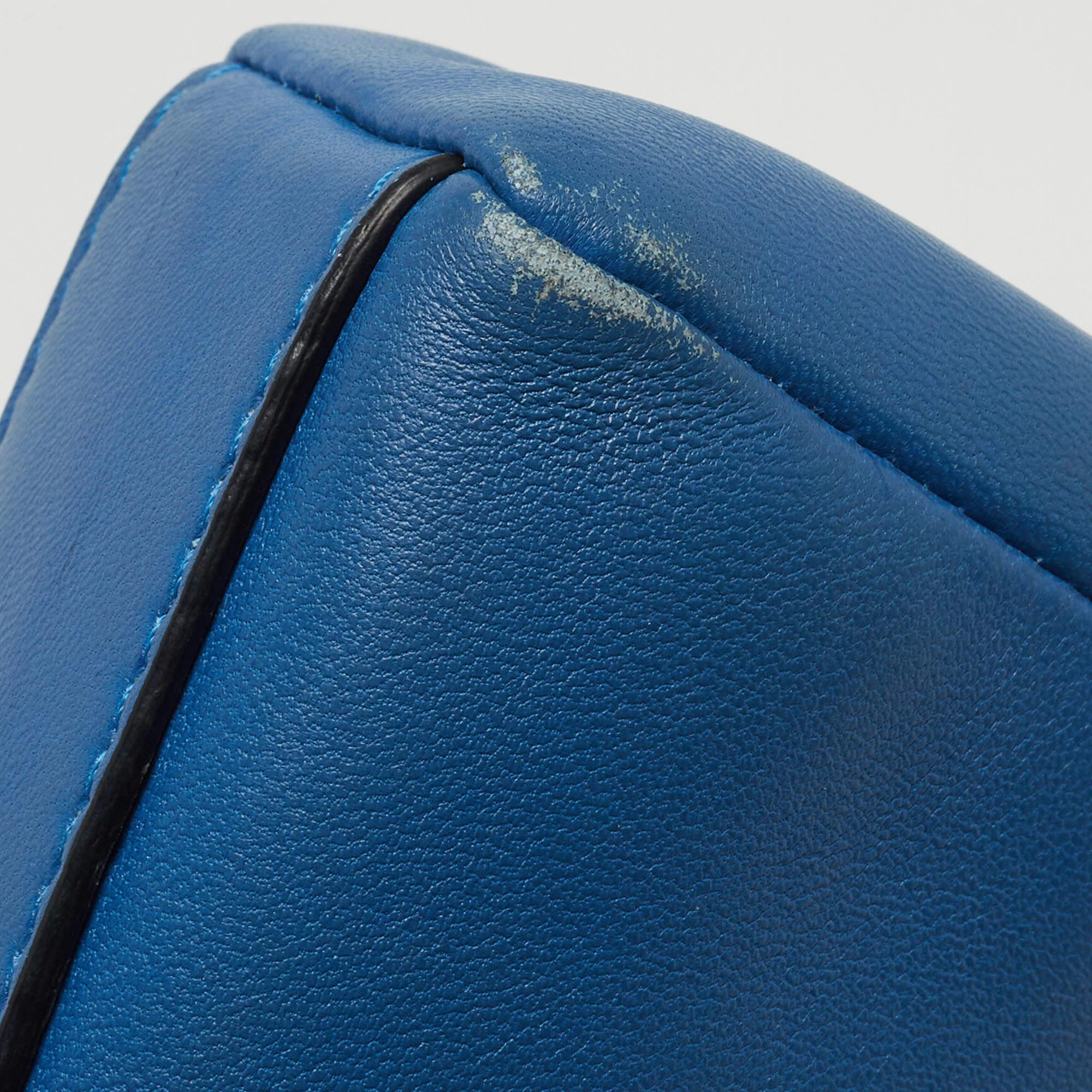 Fendi Powdered Blue Leather Micro Peekaboo Bag 5