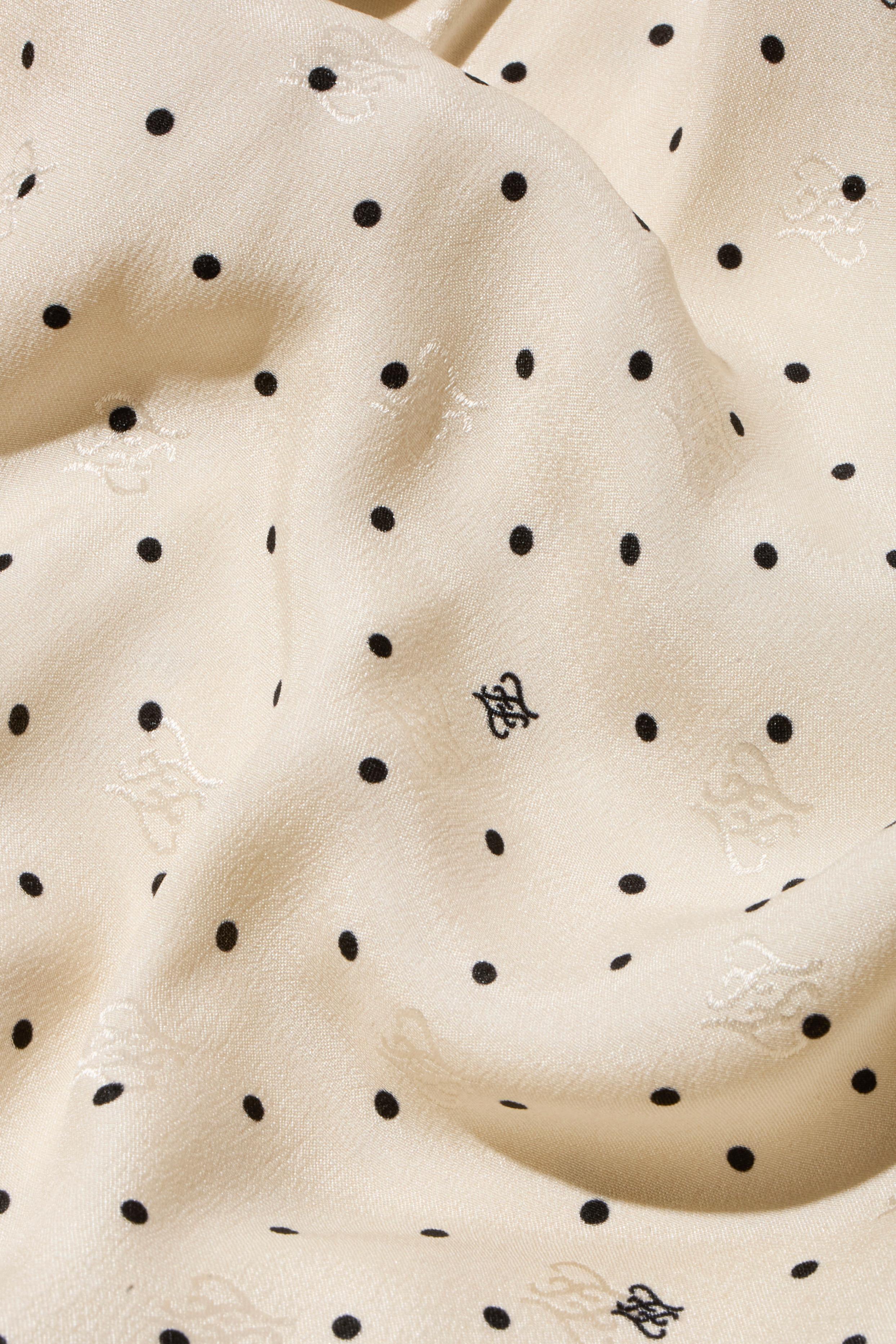 Fendi - Vestito a pois in seta avorio Pre-Fall 2021 indossato da Demi Moore IT 38 in vendita 2