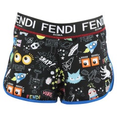 Fendi Printed Stretch Jersey Shorts It 40 Uk 8