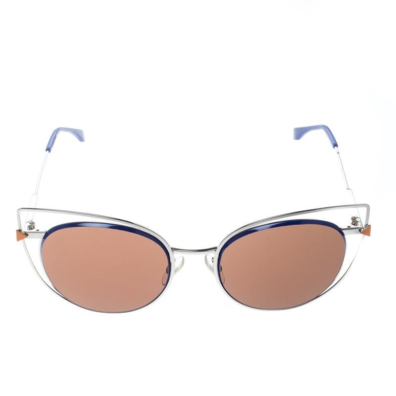 This pair of sunglasses from Fendi is in tune with the high-end, effortless style the brand is known for. The gradient lenses that are made in Italy come enclosed in cat-eye frames held by slim temples engraved with the brand's signature.

Includes: