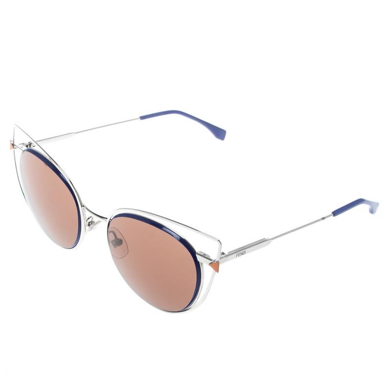 Beige Fendi Purple/Brown FF 0176/S Cat Eye Sunglasses