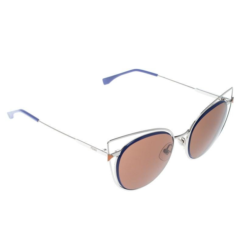 Fendi Purple/Brown FF 0176/S Cat Eye Sunglasses