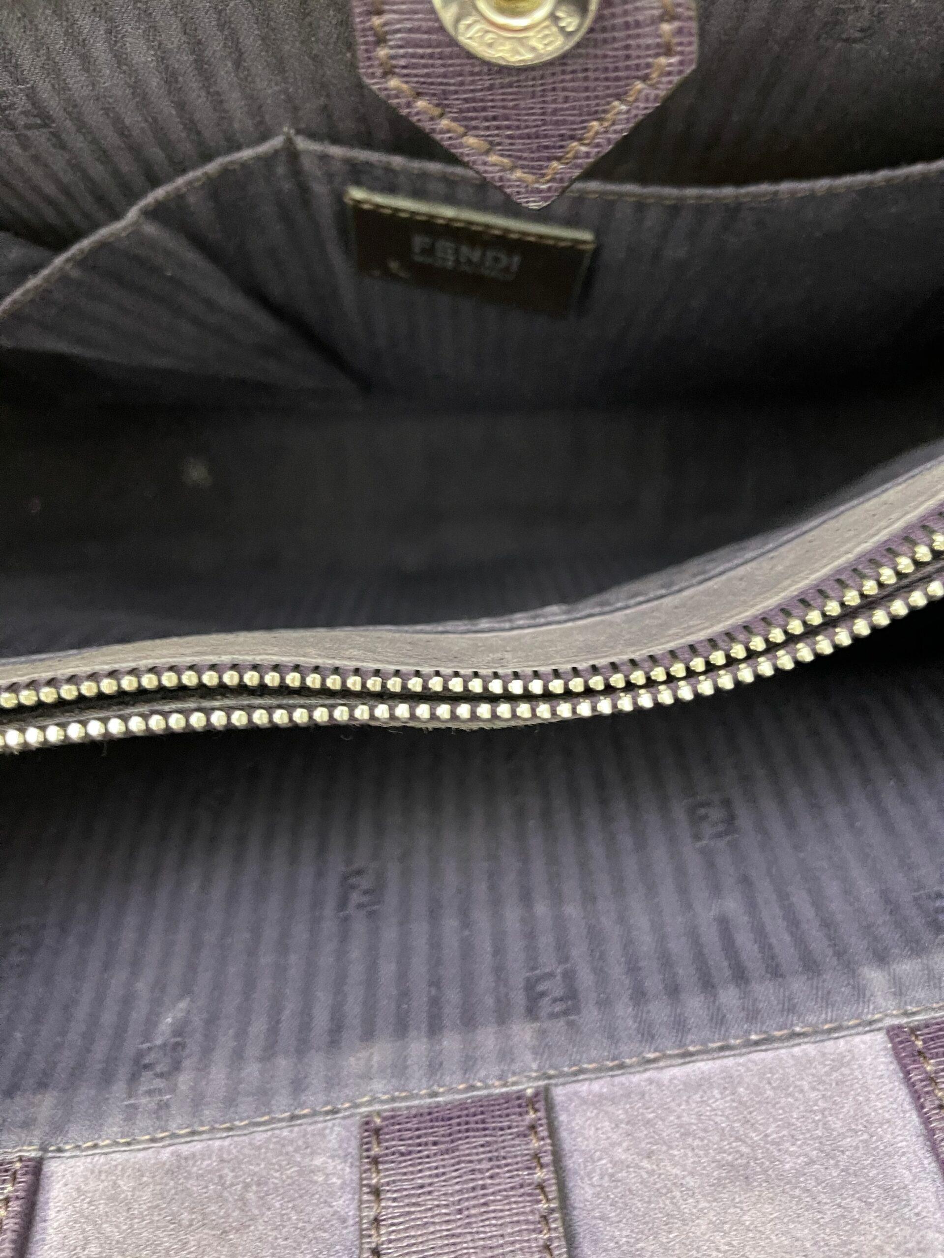 Fendi Purple Leather 2Jours Handbag 3
