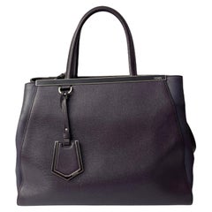 Fendi Purple Leather 2Jours Handbag