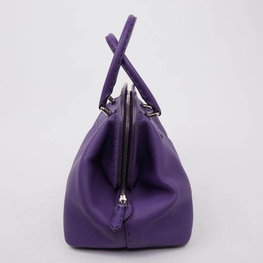 purple leather handbags