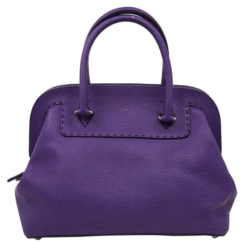 Fendi Purple Leather Bag