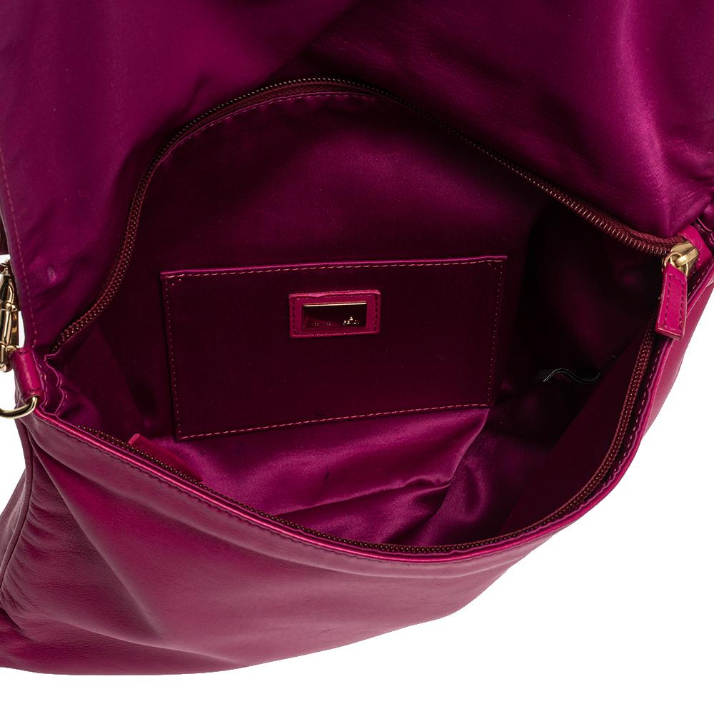 Fendi Purple Leather Cutout Flap Shoulder Bag 6