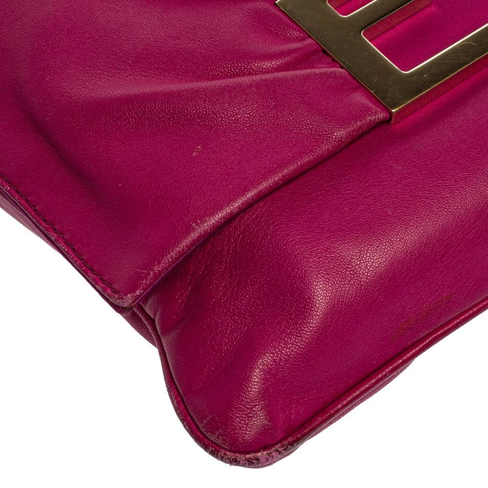 Fendi Purple Leather Cutout Flap Shoulder Bag 1