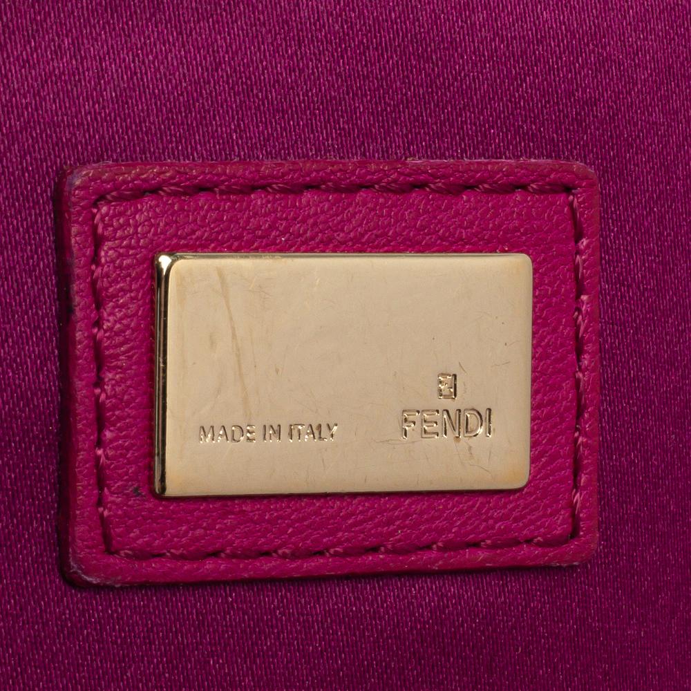 Fendi Purple Leather Cutout Flap Shoulder Bag 4