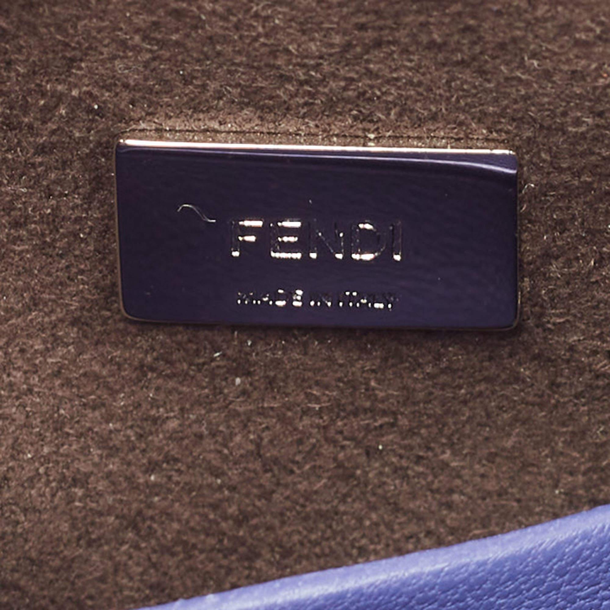Fendi Purple Leather Micro Peekaboo Crossbody Bag 7