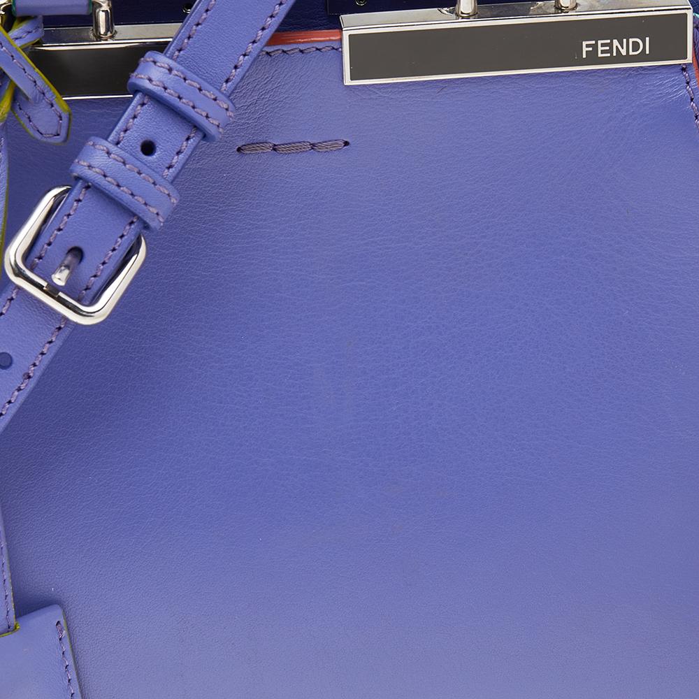 Fendi Purple Leather Mini 3Jours Tote In Good Condition In Dubai, Al Qouz 2