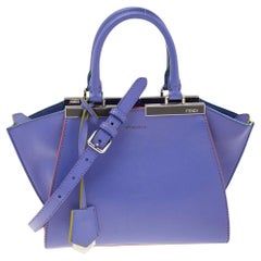 Fendi Purple Leather Mini 3Jours Tote