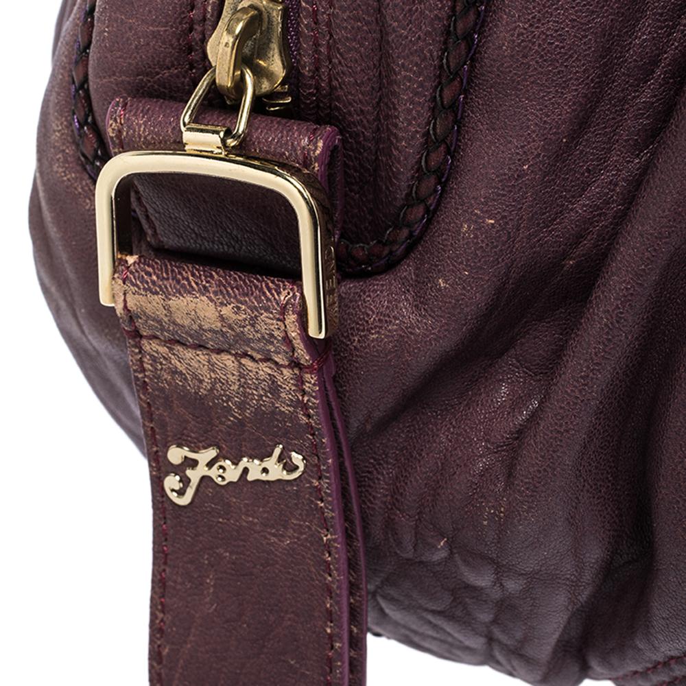 Fendi Purple Leather Mini Spy Hobo 9