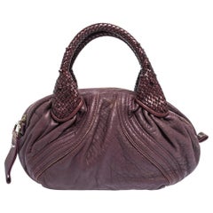 Fendi Purple Leather Mini Spy Hobo