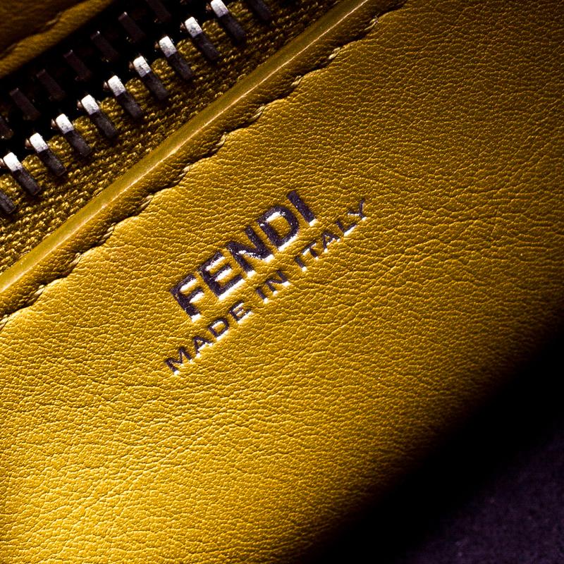 Fendi Purple Quilted Nubuck Leather Dotcom Click Shoulder Bag 5
