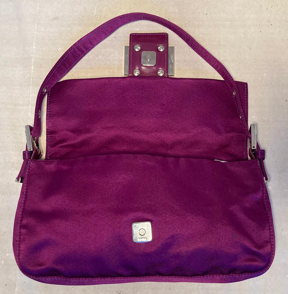 Donna Baguette di seta viola Fendi