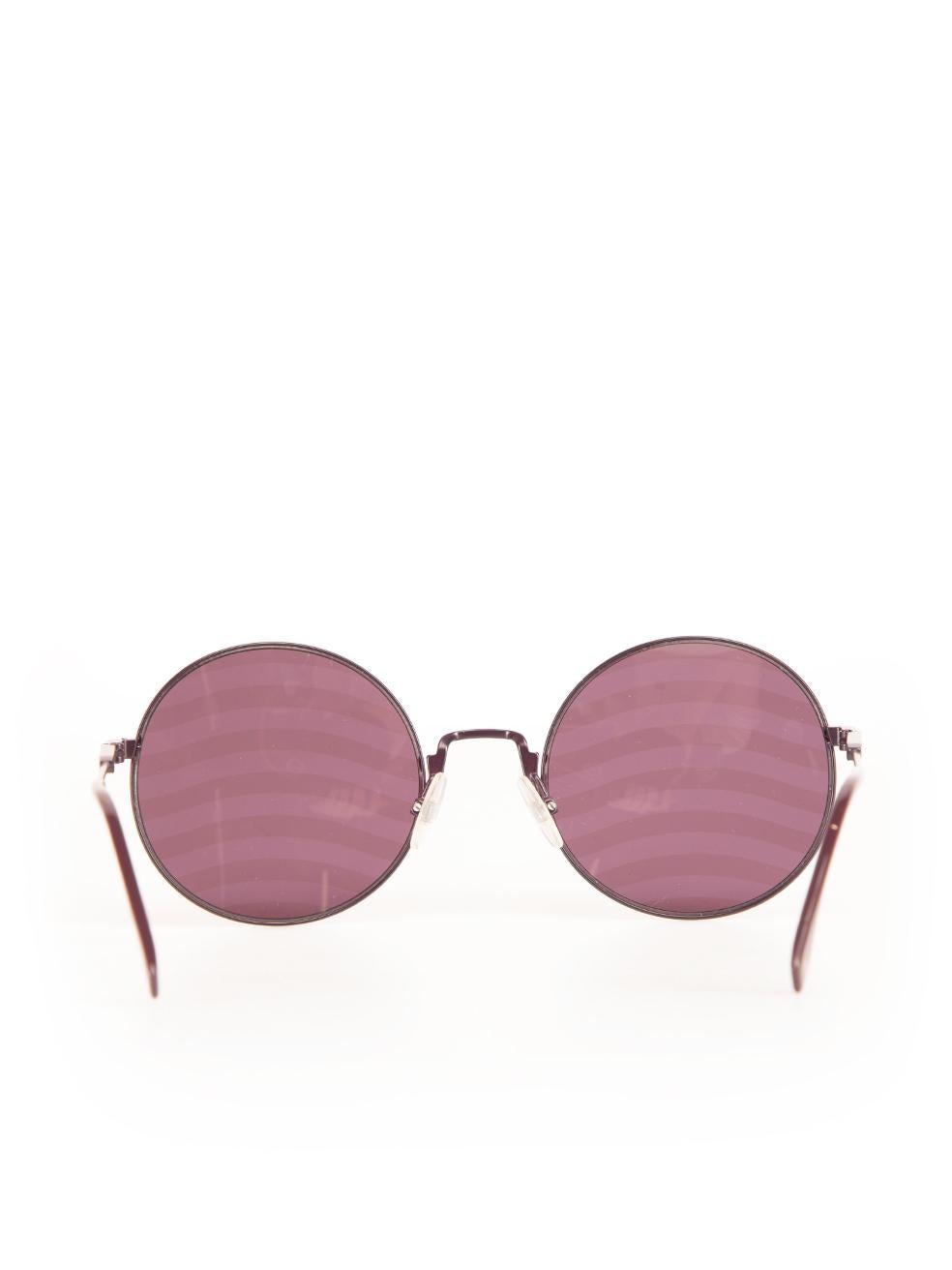 Fendi Purple Waves Striped Sunglasses In New Condition In London, GB