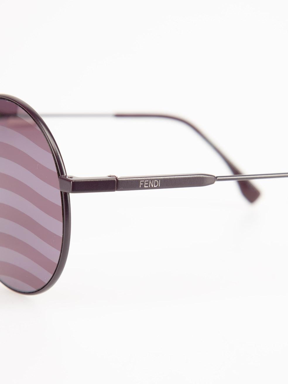 Fendi Purple Waves Striped Sunglasses 1